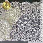 Кружево бельевое эластичное 185 мм / 25 м, 245, цв.004 сумрачно-белый, Kruzhevo