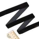 Лента бархатная (тесьма) 20.0 мм / 32.9±2 метров, 0081-1901 (8611 черный)