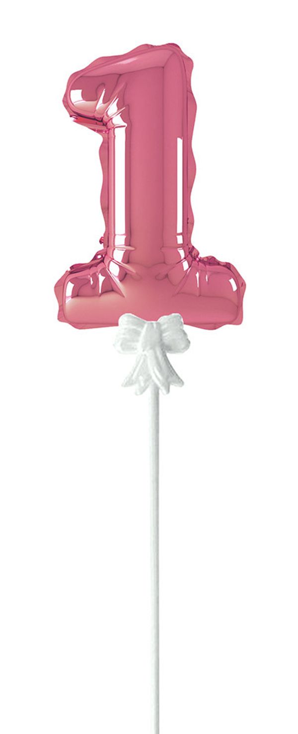 Шар самодув Цифра, 5 шт, (1), розовый, Boomzee FBZ-06