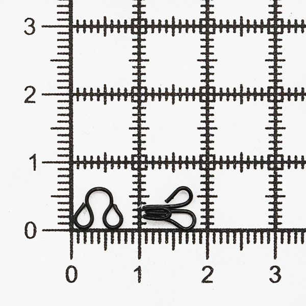 Крючки пришивные 11.5х6.5 мм, №0, оксид 0300-4001, 24 шт