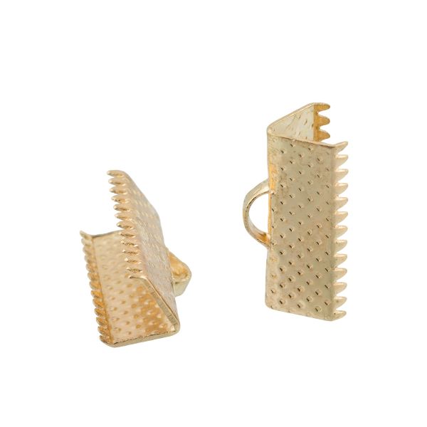 Концевик для бижутерии 16х7 мм, 30 шт, 05 золото, Zlatka FMK-E02