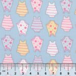 Ткань для пэчворка Peppy Молочные сны фланель, рулон 112 см / 5 метров, МС-04 голубой, Peppy