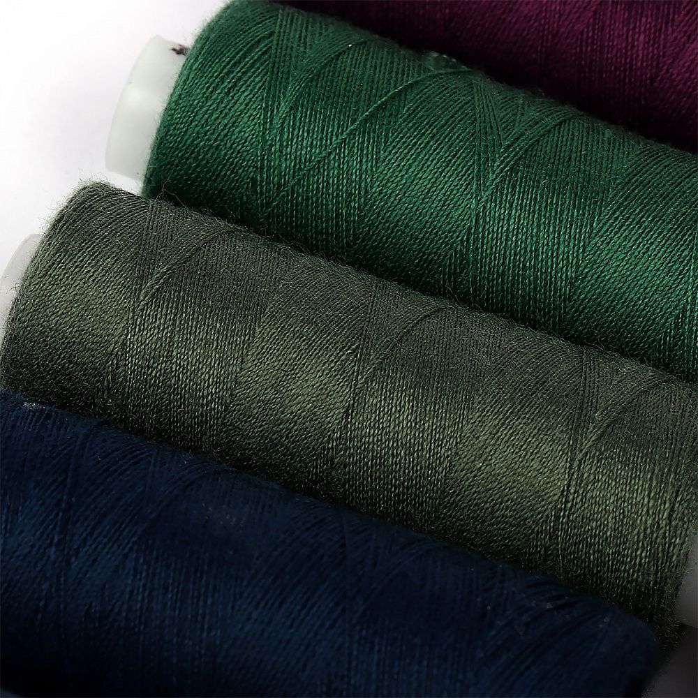 Швейные нитки (набор) 40/2, 10 кат. по 366 м, 100% п/э, MIX DS, ассорти (пыльные оттенки)