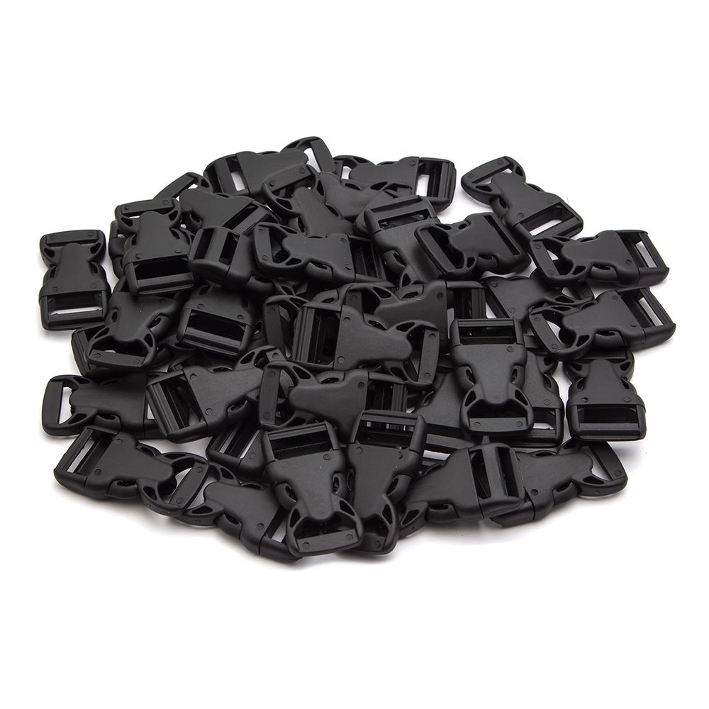 Фастекс (пряжка трезубец) пластик 20 мм, 50 шт, черный, 675092