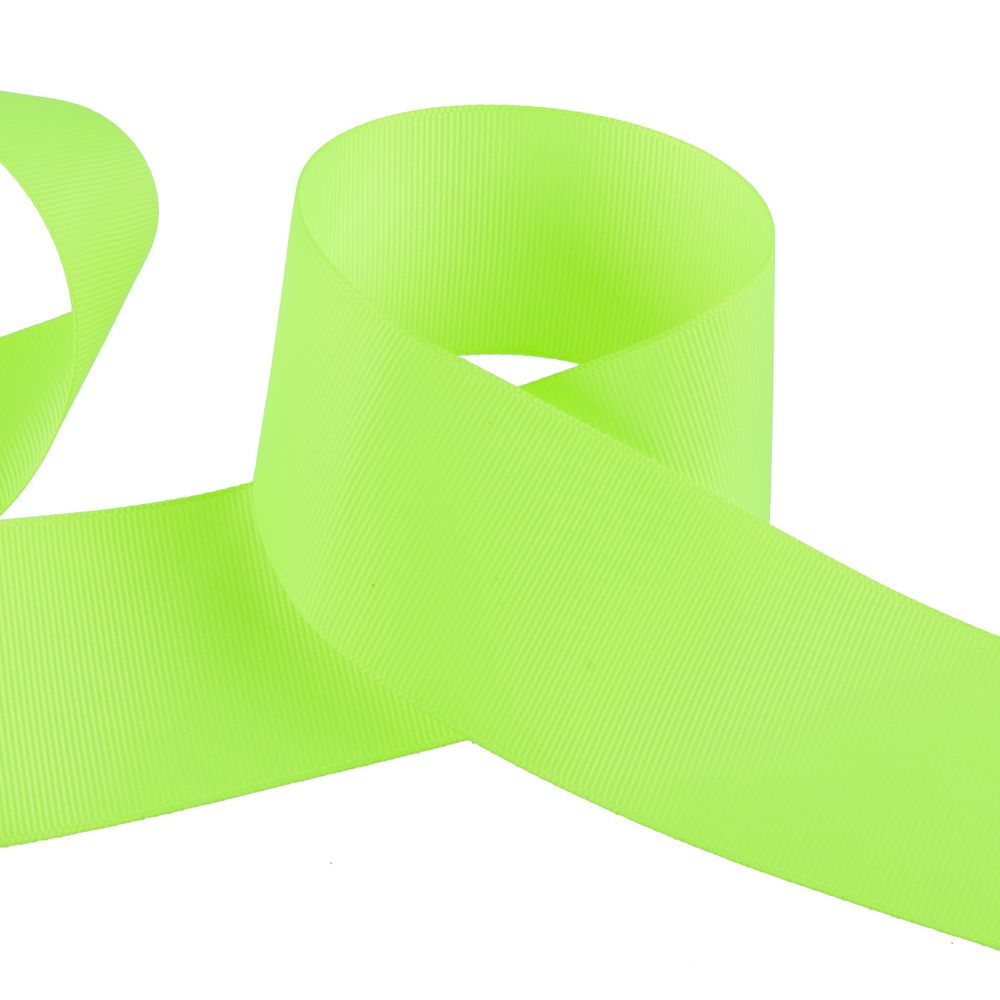 Лента репсовая (в рубчик) 50.0 мм / 25 метров, 013 лайм, Gamma GR-50