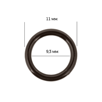 Кольца для бюстгальтера пластик ⌀9.3 мм, 111 коричневый, Arta, 50 шт