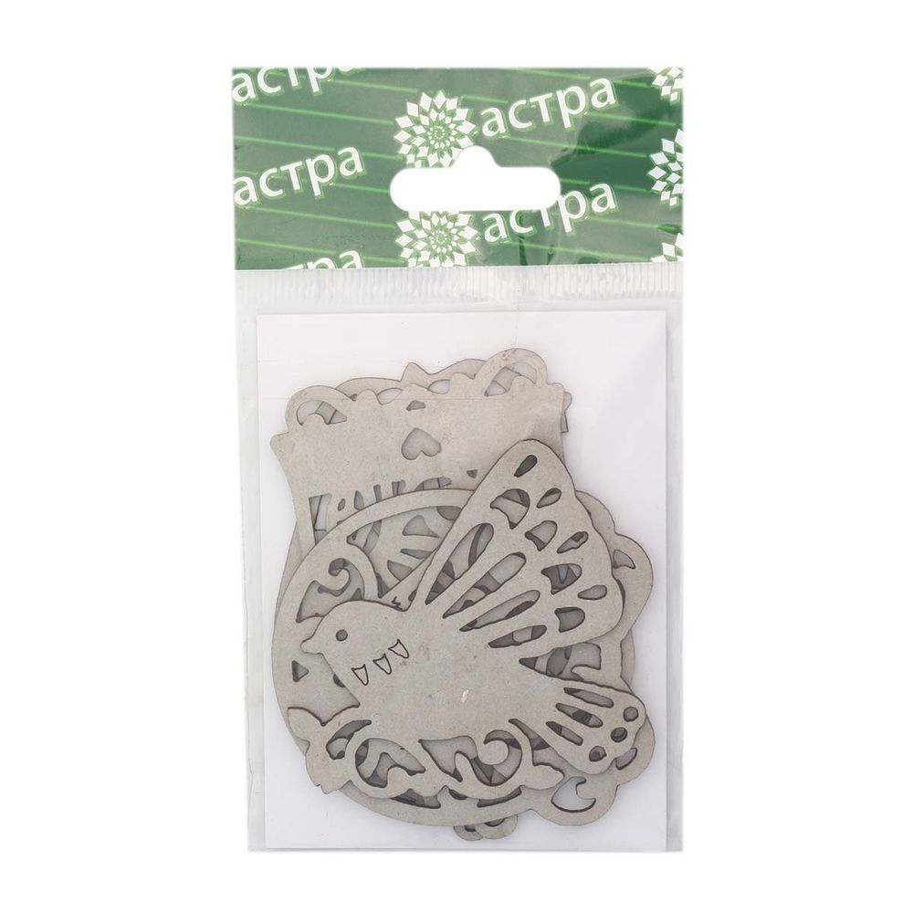 Заготовка из картона Золотая клетка 7,2х5,3см, 5х5,8см, 6,2х5см, 4 шт, Астра