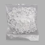 Крючки шторные для карниза 27 мм, ⌀7 мм, роликовые, пластик, белый, 100 шт, (PPA123)