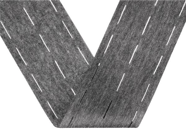 Лента корсажная клеевая перфорированная 101.0 мм / 200 метров, 50 г/м², цв. серый, 20150 9/1/40/1/40/1/9, БрючникоФФ