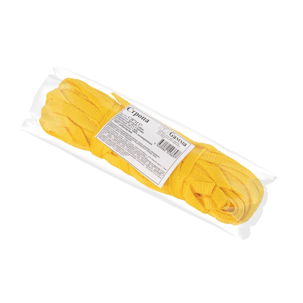 Стропа (ременная лента) 10 мм / 25 метров, С3871Г17, желтый, Gamma С3871Г17