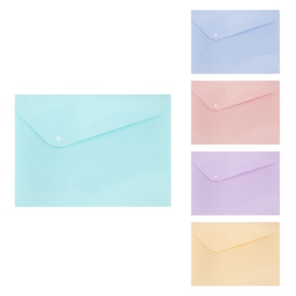 Папка-конверт с кнопкой A4 180 мкм диагональ, 20 шт, ассорти EC21114200, Expert Complete EC21114200