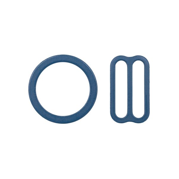 Набор фурнитуры для бюстгальтера металл (кольца ⌀14 мм + регуляторы 15 мм по 4 шт), 141 вечер.сумерки, 28792