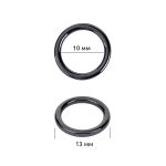 Кольца для купальника металл ⌀10.0 мм, черный никель, 010E.SW, 100 шт