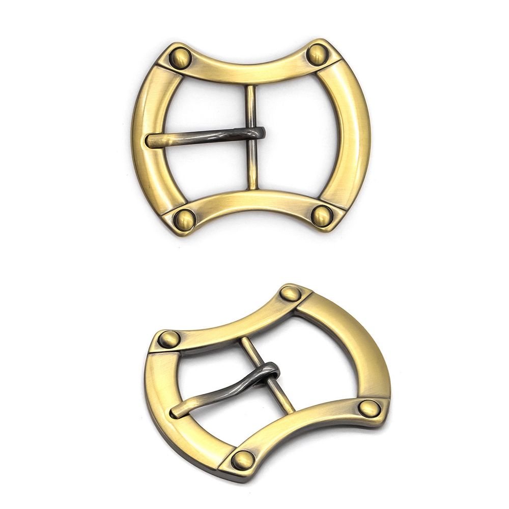 Пряжка 25 мм мет. фигурная латунь, 4 шт