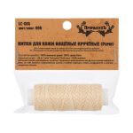 Нитки для кожи вощёные кручёные (Рами) 0.55 мм, 25 м, 006 суровый, LC-004, Промысел