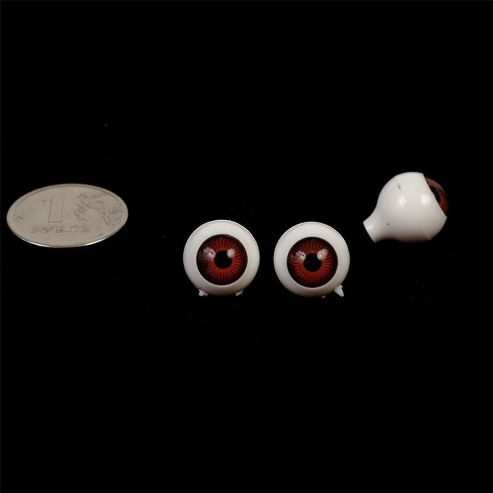 Глаза для кукол и игрушек цв. карие, черный зрачок 13 мм, уп. 50 шт