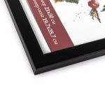 Рамка для картины (фото) пластик с оргстеклом 21х30 см, черный, Gamma ПРК-20