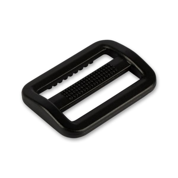 Пряжка двухщелевая пластик 25 мм, 100 шт, черный, Gamma SAR003