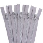 Молния трактор Arta Т6 (6 мм) 2 зам., разъем., 75 см, цв. 079 св.серый, уп.5 шт