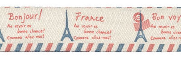 Лента хлопок с рисунком 20.0 мм / 5 шт по 3 метра, W21_095/026 Франция, CLP-202 Gamma