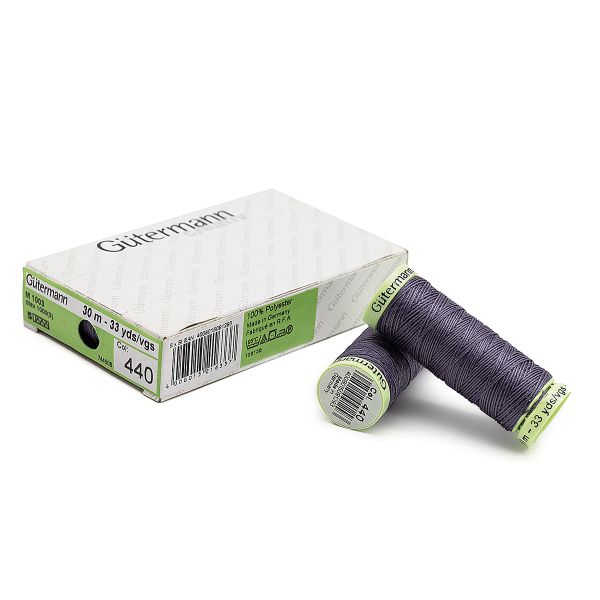 Нитки отделочные Gutermann Top Stitch, 30м, 440 сиренево-лиловый, 5 катушек