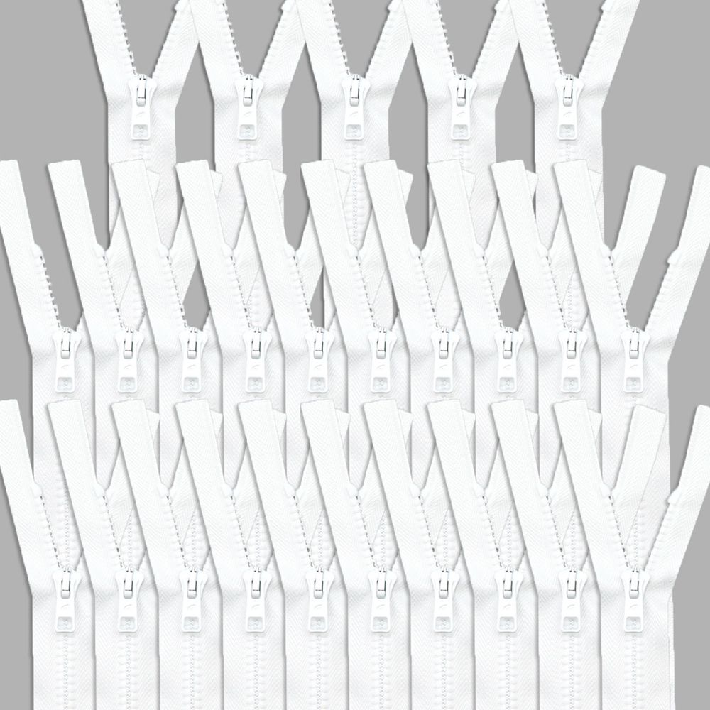 Молния трактор Arta Т6 (6 мм) 1 зам., разъем., 85 см, ОПТ. УП. 25 ШТ., 001 белый