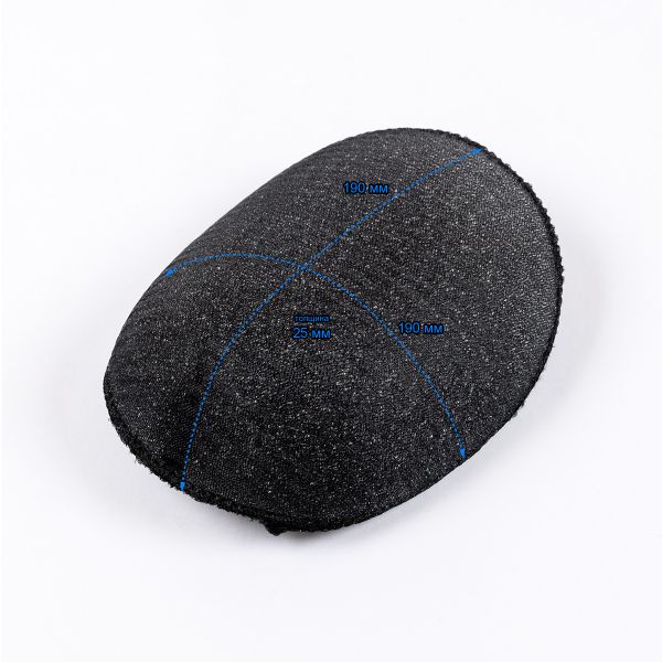 Плечевые накладки (подплечники) реглан 190х190х25 мм, 10 пар, черный, Р(ОР)-25