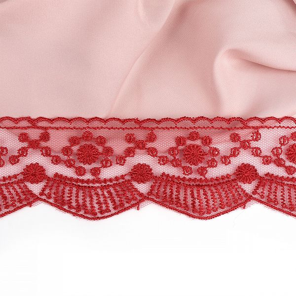 Кружево на сетке 55 мм / 13.71 метра (жесткая сетка), Exclusive TBY J2052W-2, цв.R2915 т.красный, Kruzhevo