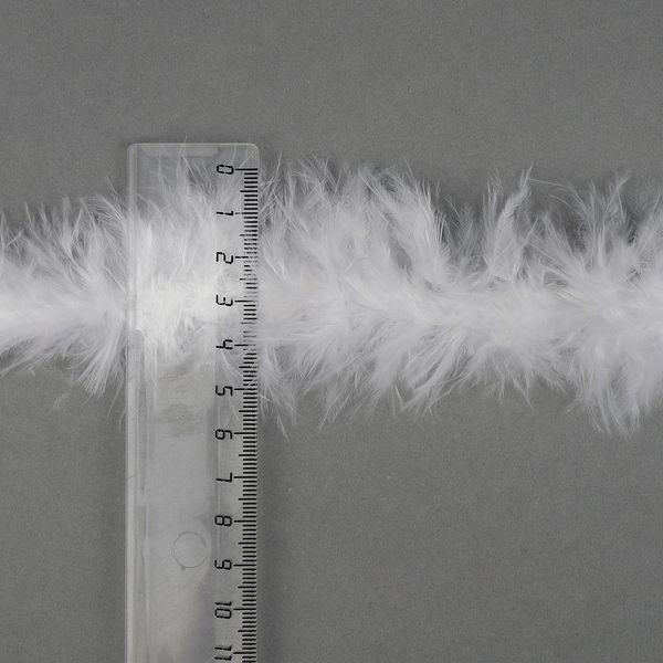 Боа из пуха 2 метра, 15±3г, белый