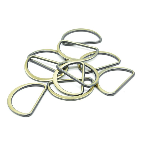 Полукольцо литое металл внутр. 40 мм (внешн. 46х31 мм), плоское, 10 шт, латунь ГР, 6894