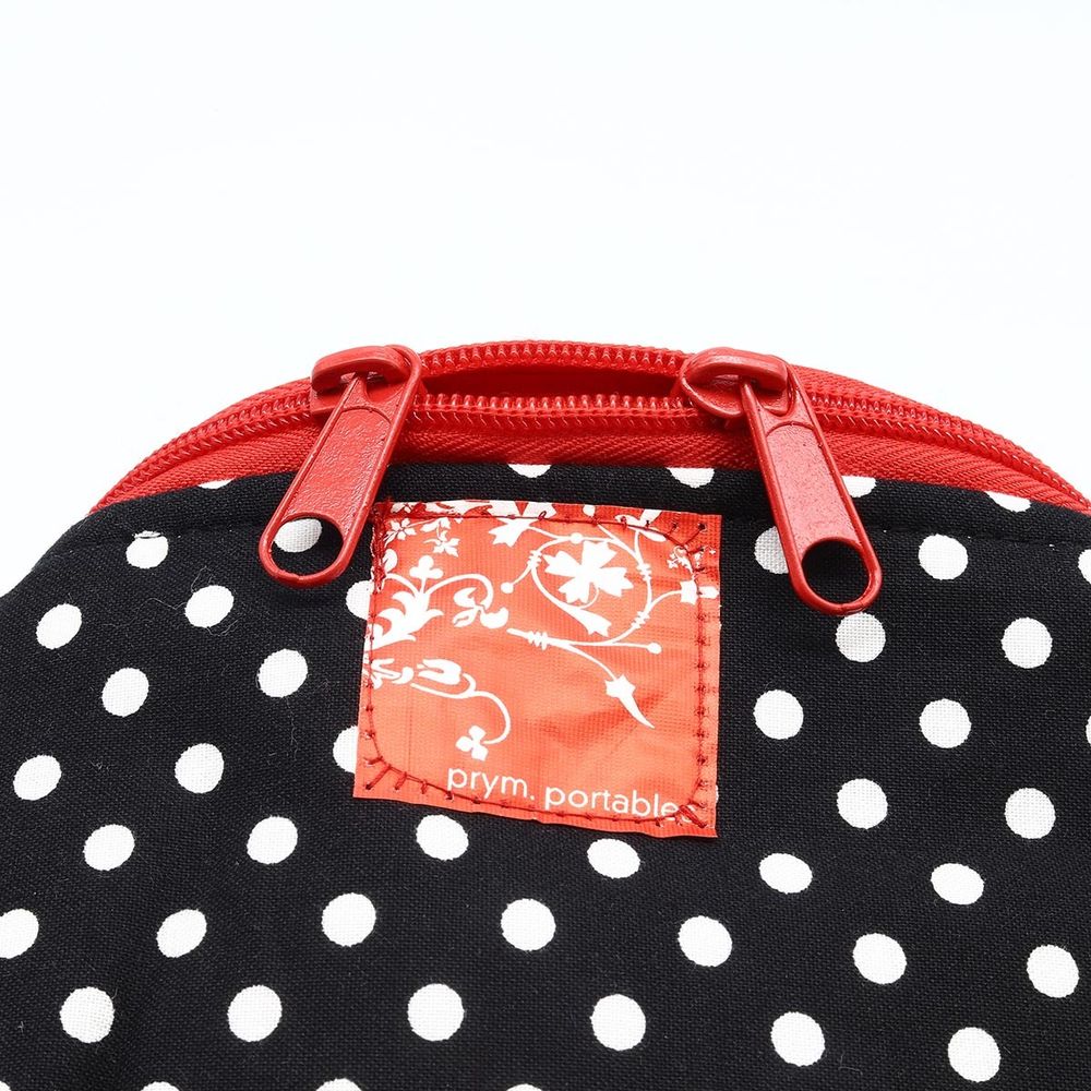 Футляр для пряжи, Prym Полька дот черно-белый, 14,5х21,5 см