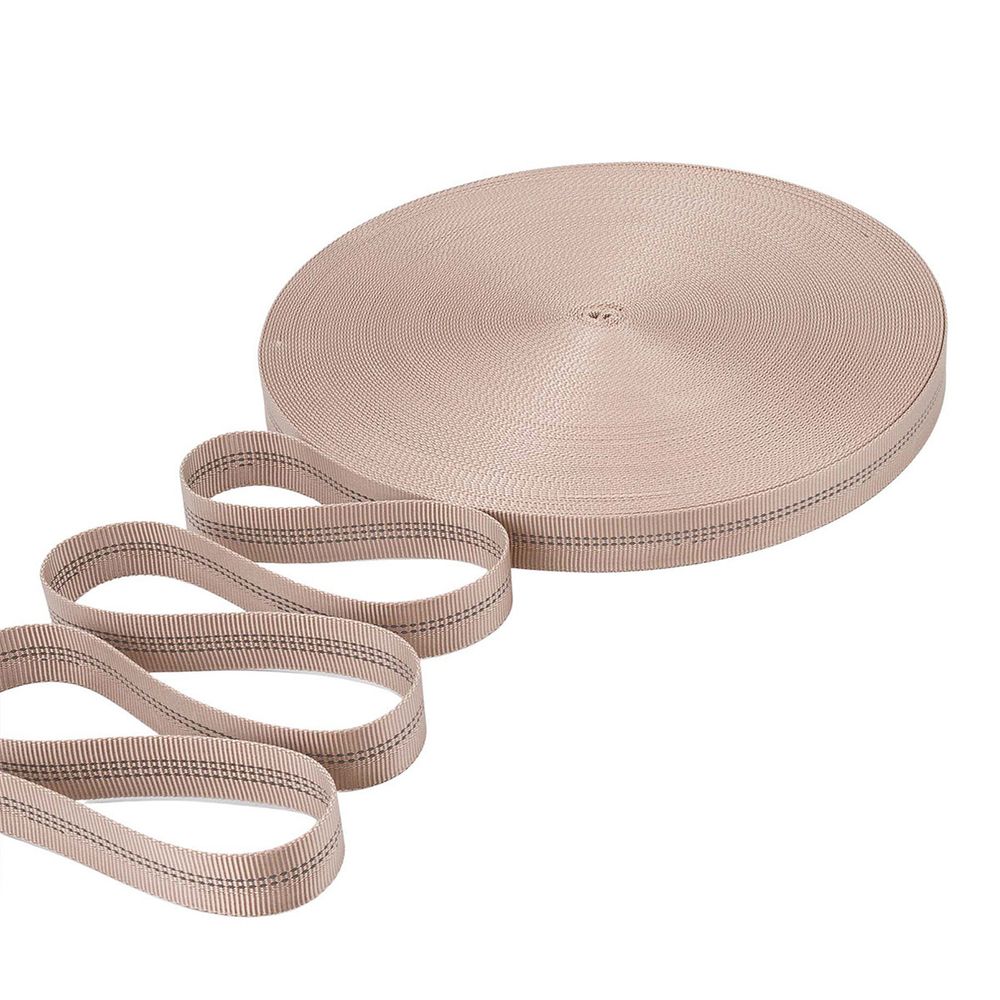 Стропа (ременная лента) 24 мм / 45.72 метра, [25.10 г/пог.м], со светоотражающими полосками, 03 бежевый, 3Al355