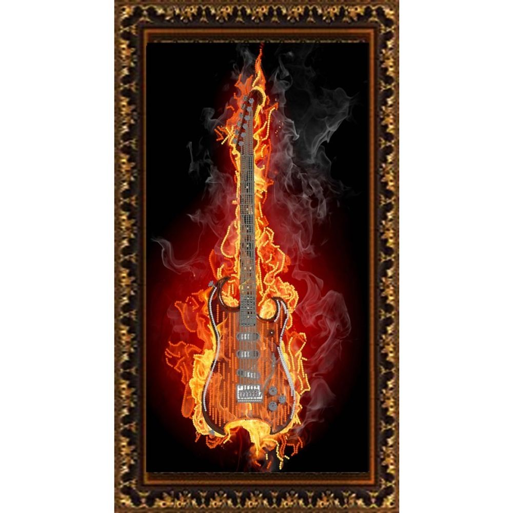 Рисунок для вышивания Конек (ткань), 8501 Гитара в огне 25х45 см