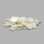 Пуговицы на ножке 60L (38мм) 4пр. (white (белый)), 72 шт