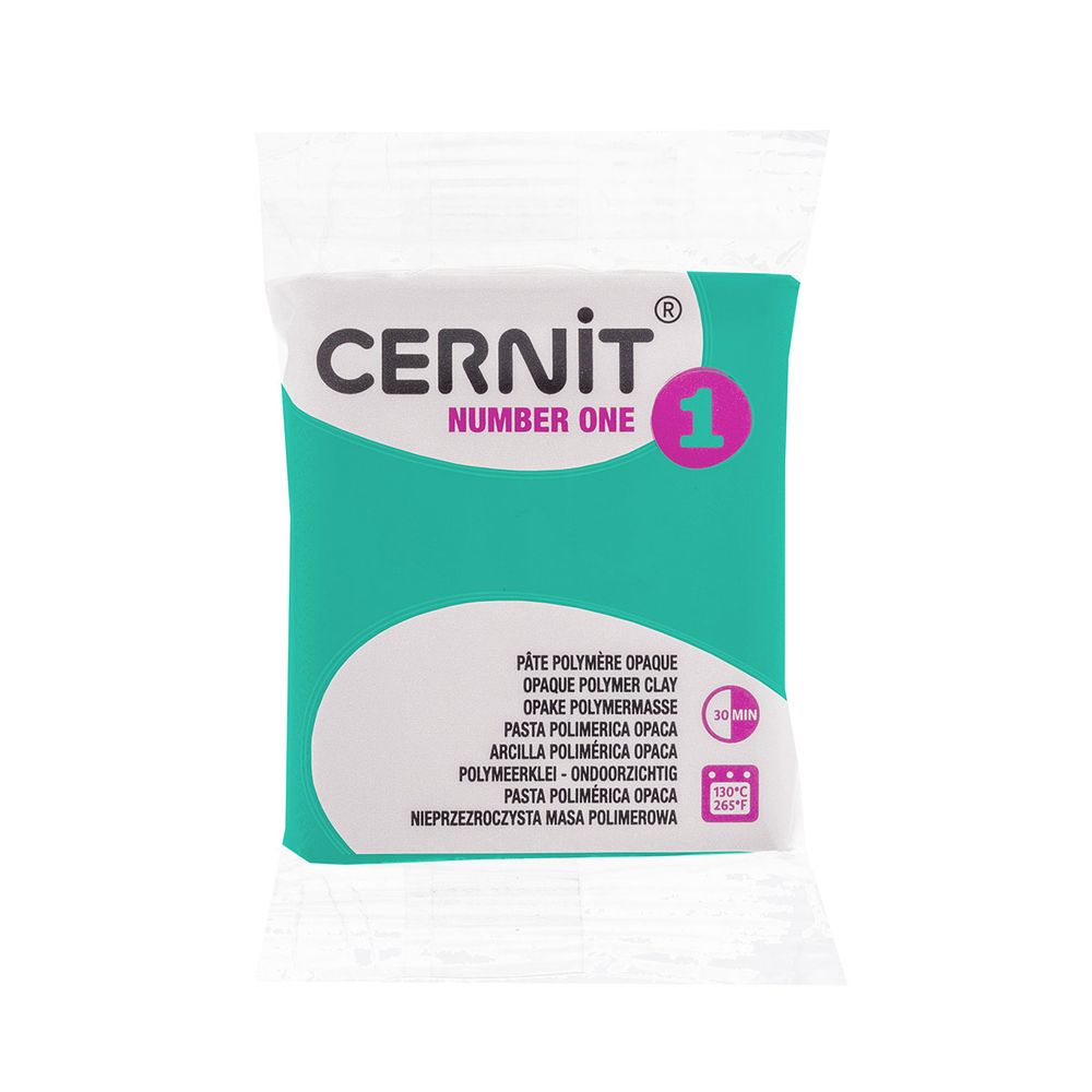 Полимерная глина запекаемая Cernit № 1, 56 г, 620 изумрудно-зеленый