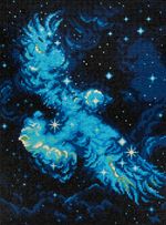 Алмазная (кристальная) мозаика Фрея ALPD-177, на подрамнике Сказочная птица, 30х40 см