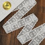 Кружево вязаное (тесьма) 35 мм / 10 метров, TBY.2444 цв.белый, Kruzhevo