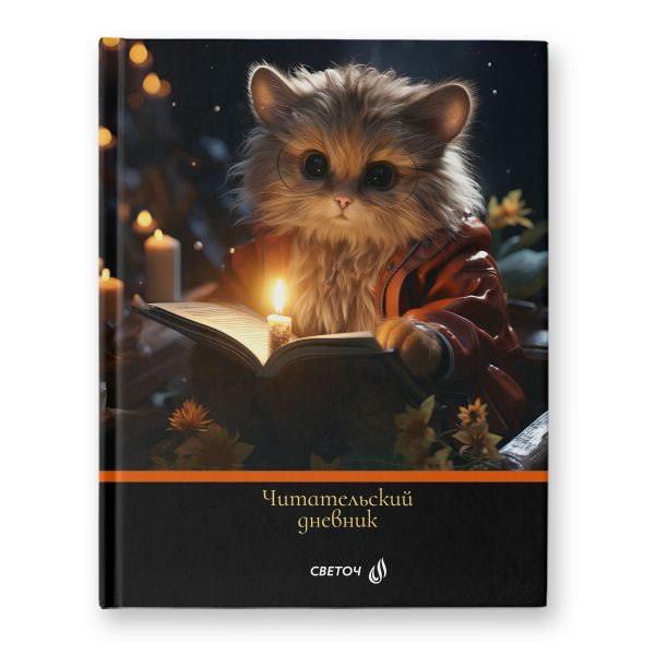 Дневник читательский, глянцевая ламинация, твердый переплет, 40ДЧ1 A5+ 40 л., 4 шт, сшивка 65 г/м², Книголюб 00984, Светоч 40ДЧ1