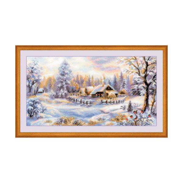 Набор для вышивания нитками Риолис, Зимний вечер, 41х23 см