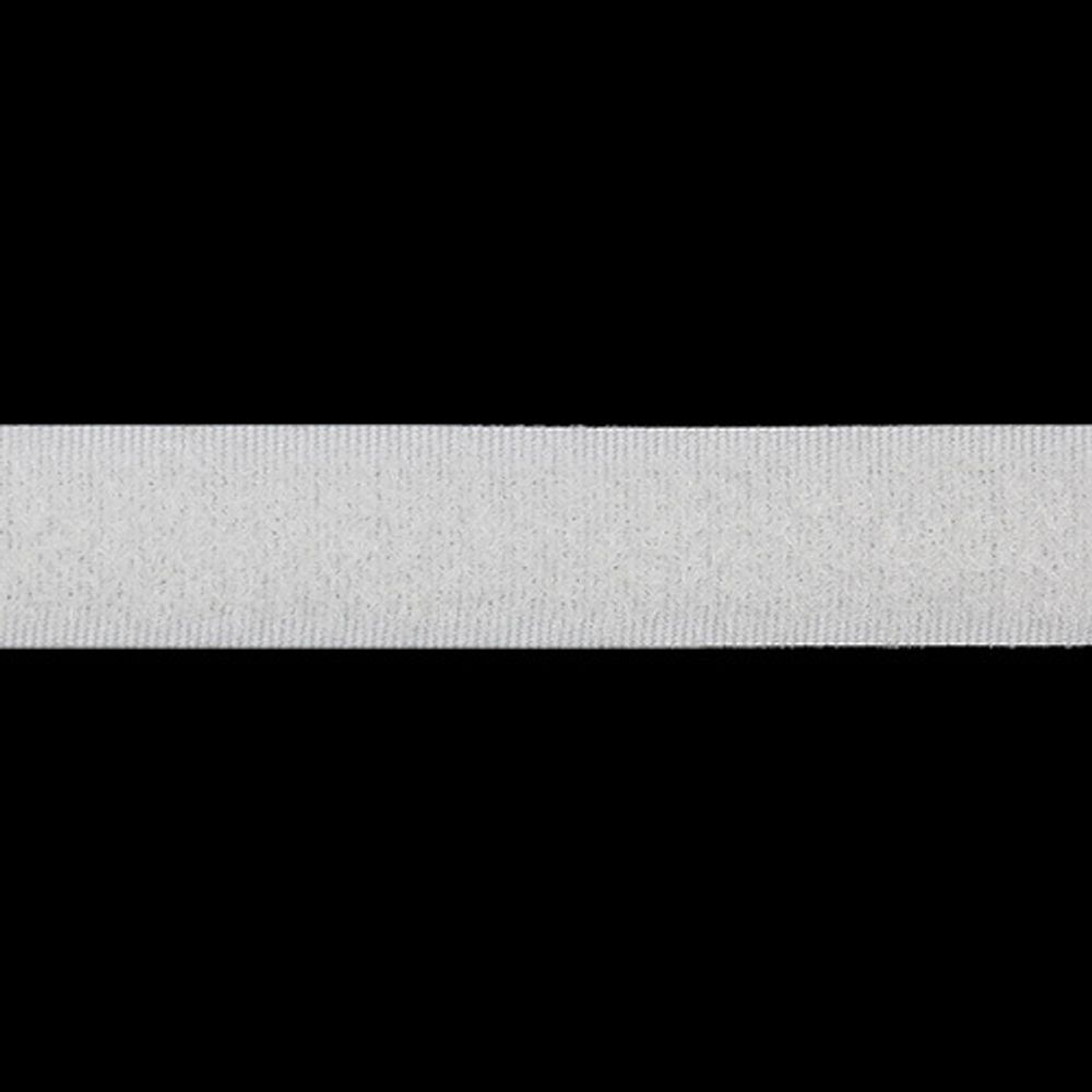 Лента контактная липучка (велкро) пришивная 15 мм / 25 метров, 27006 белая, /петля/, кач.&quot;A&quot;