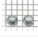 Кнопка магнитная металл пришивная ⌀20.0 мм, чер/никель, 10 шт, BIG