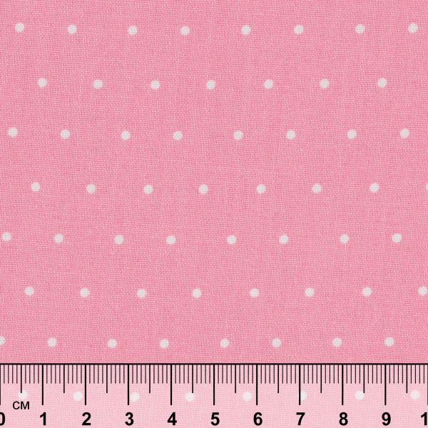 Ткань для пэчворка Peppy Бабушкин сундучок, отрез 50х55 см, 140 г/м², БС-54 горох розовый, Peppy