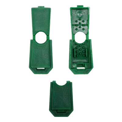 Наконечник для шнура пластик 13х9 мм, ПП, т.зеленый, 100 шт