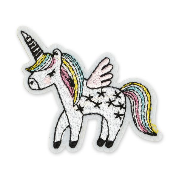 Термоаппликация L №35/5, 5 шт, L216 единорог 5х7.5 см, Gamma