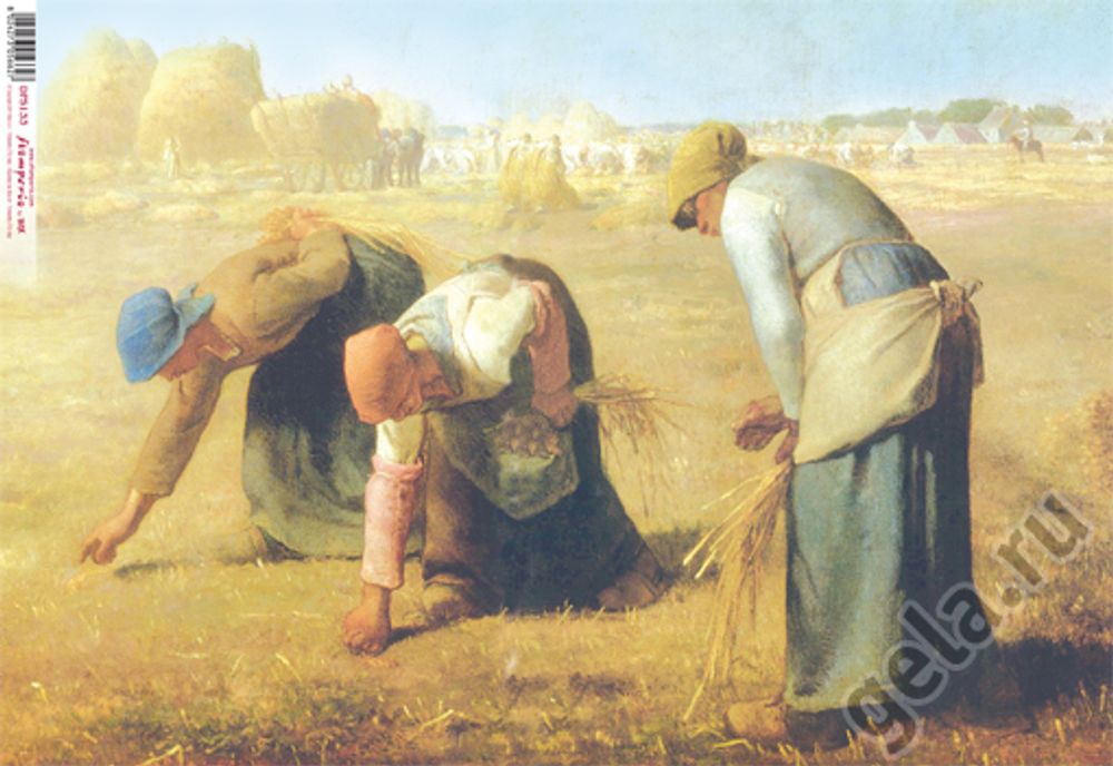 Бумага рисовая &quot;Сборщицы колосьев&quot; Ж. Милле, Stamperia /TOS/