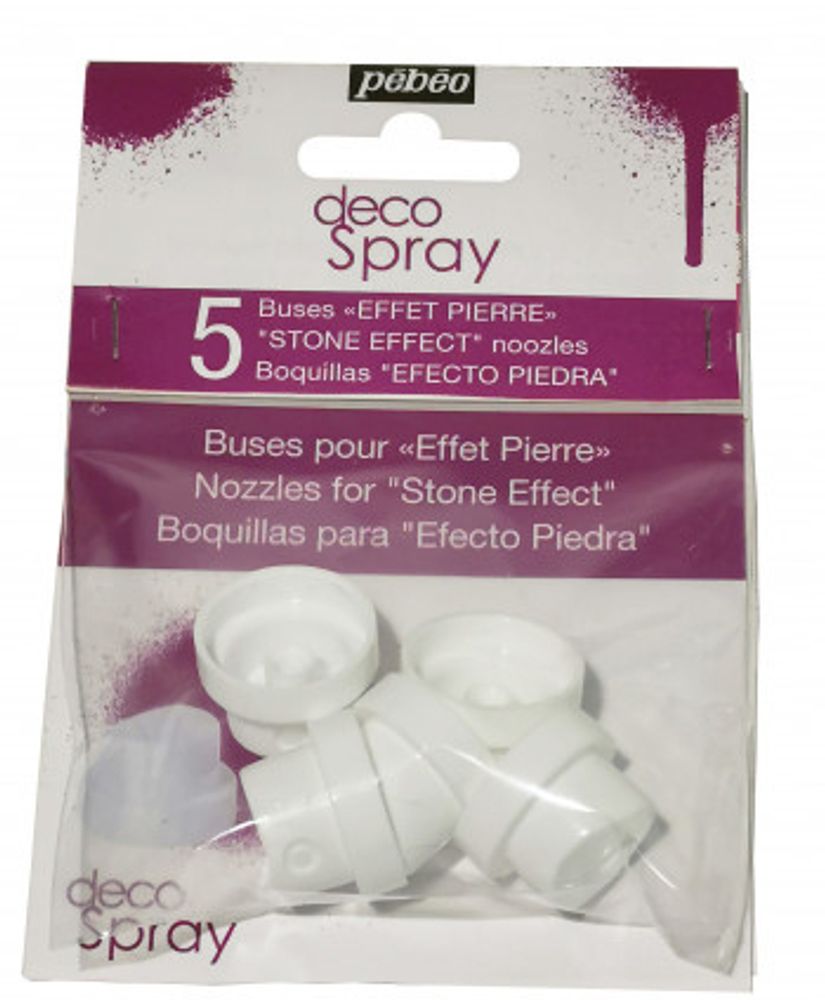 Набор кэпов decoSpray для краски с эффектом гранита, 5 шт, 094024, Pebeo