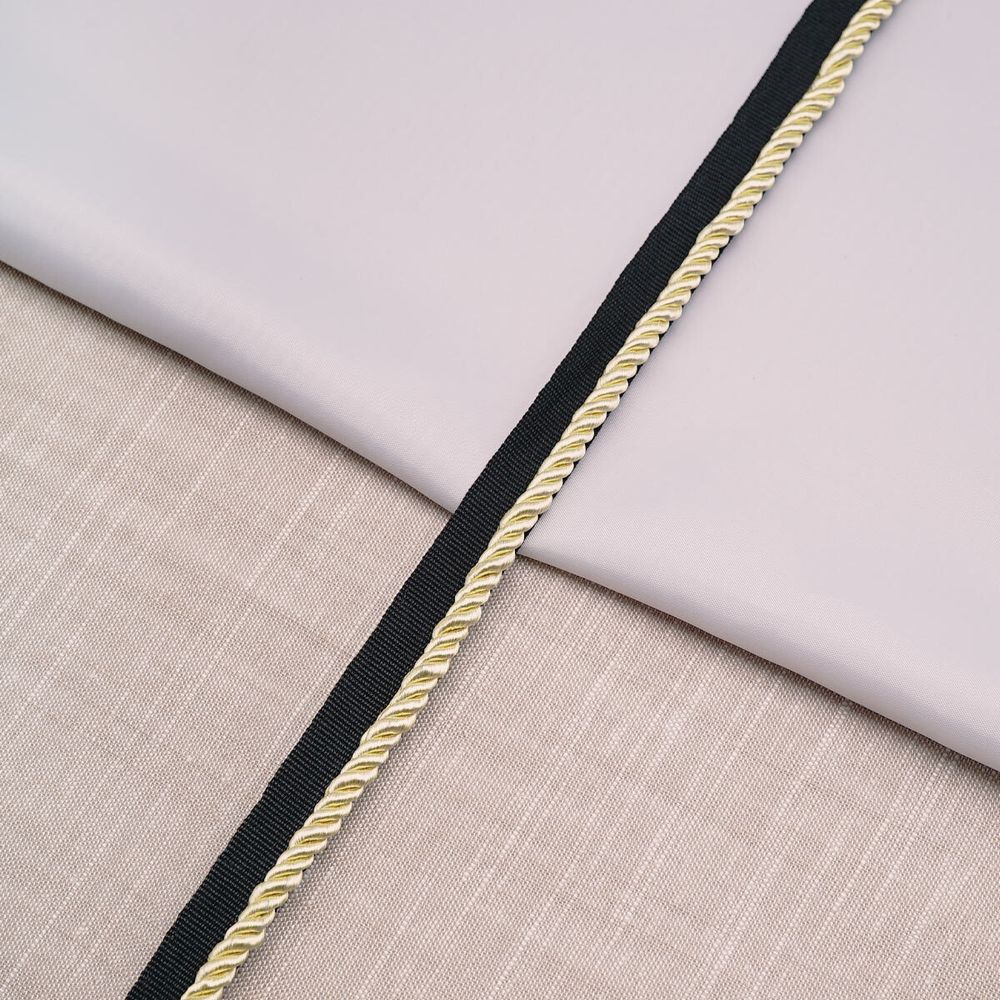 Кант витой 5 мм / 25 метров, черный/13 лимонный желтый, 3AR3294