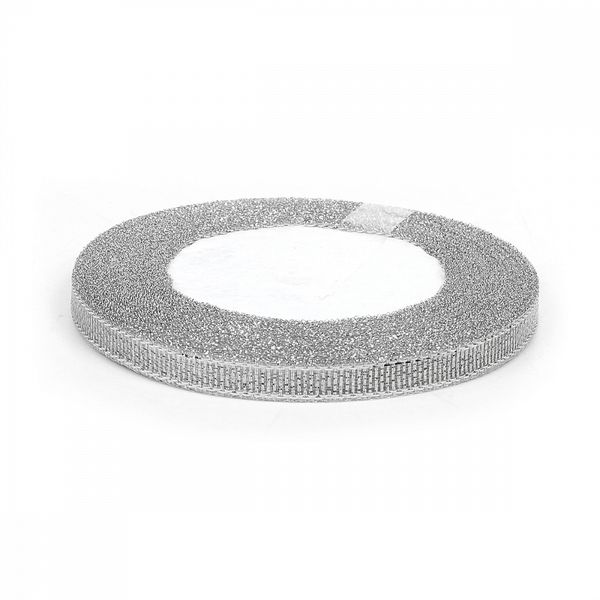 Лента металлизированная 6.0 мм / 22.85±1 метра, цв. серебро, Magic4Hobby, упак. 5 шт