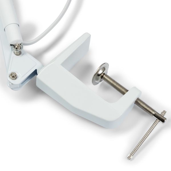 Лупа с подсветкой, с приспособлением для крепления, с линзой, белый, 120 мм