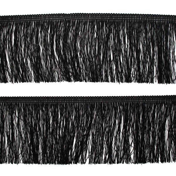 Бахрома отделочная широкая 120.0 мм / 25 метров, 580 черный